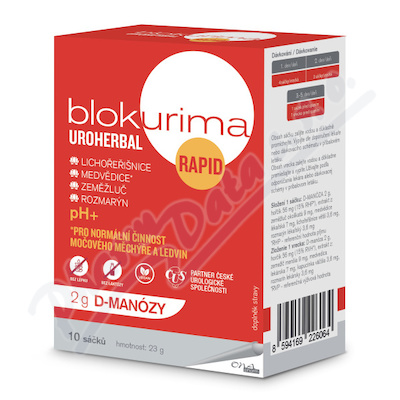 Blokurima Uroherbal Rapid 2g D-manzy s. 10x2.3g