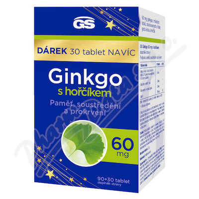 GS Ginkgo 60mg s hokem tbl.90+30 drek