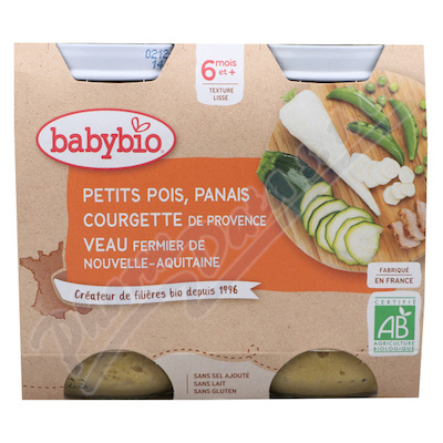 BABYBIO hrek-pastink-cuketa-tel.maso 6m+ 2x200g